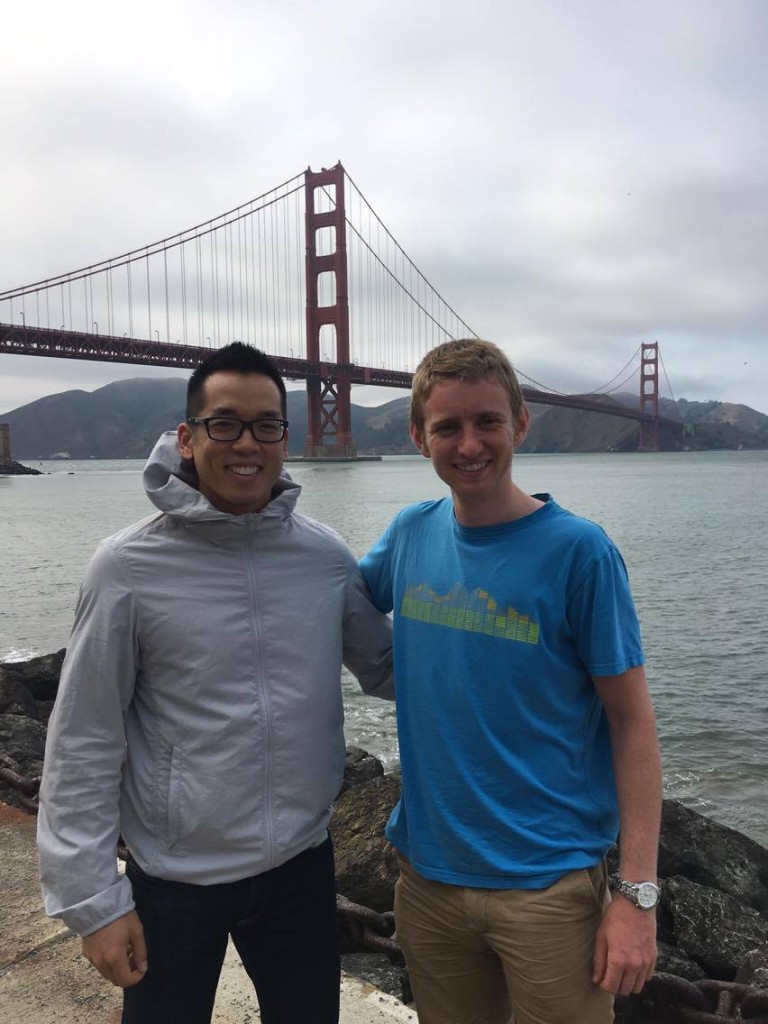 China reunion with Chris at the Golden Gate bridge.