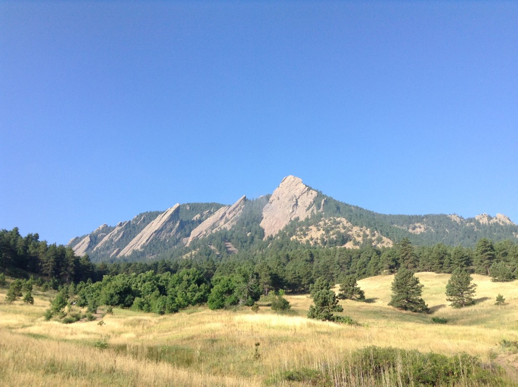 The Flatirons, first port of call for Boulder climbers